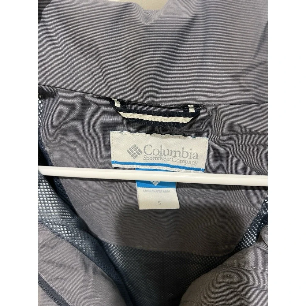 Columbia Sportswear Jacket Womens Small Gray Hooded Outdoor Rain Utility Coat